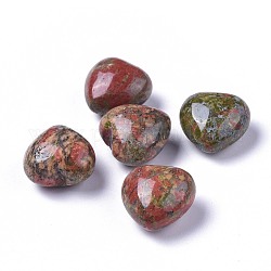Натуральный унакит камень любви сердца, карманный пальмовый камень для балансировки рейки, 20x20x13~13.5 мм