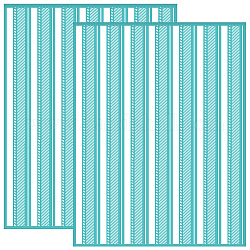 Olycraft 2 Stück 8.6x11,[1] cm Streifen-Thema, selbstklebende Siebdruck-Schablone, diagonale Streifen-Siebdruck-Schablone, Büffelkaro, wiederverwendbare Netz-Schablonen, Transfer für DIY-T-Shirt-Stoffmalerei