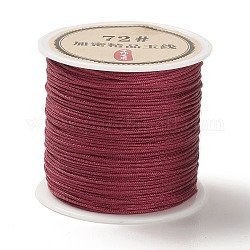 Cordon de noeud chinois en nylon de 50 mètre, cordon de bijoux en nylon pour la fabrication de bijoux, rouge foncé, 0.8mm