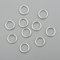 304 Edelstahl Ringe springen, offene Ringe springen, Silber, 18 Gauge, 9x1 mm, Innendurchmesser: 7 mm