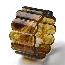 Brazaletes de piedras preciosas de imitación de resina, vara de oro oscuro, diámetro interior: 2-1/2 pulgada (6.3 cm)