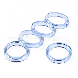 Anneaux en acrylique transparent, anneau, lumière bleu ciel, nous taille 7 1/2 (17.7mm)