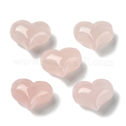 Природного розового кварца бусы, сердце, 14~14.5x18x10.5~11 мм, отверстие : 1 мм