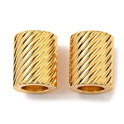 201 Stainless Steel European Beads, Large Hole Beads, Column, Golden, 9x7.3mm, Hole: 4.2mm