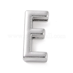 Breloques de glissière de lettre en alliage, platine, letter.e, 20.5~21x6~10.5x6.5mm, Trou: 17.5~18x2.5mm