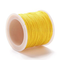 Nylonfaden Nylonschnur, DIY Material für Schmuck machen, Gelb, 1 mm, 100 Yards / Rolle