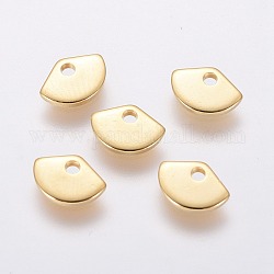 304 charms in acciaio inox, ventola, oro, 5x8x1mm, Foro: 1.2 mm