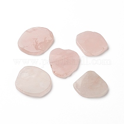Nuggets Natural Rose Quartz Display Decoration, for Home Office Tabletop, 40~54x40~48.5x5~7mm