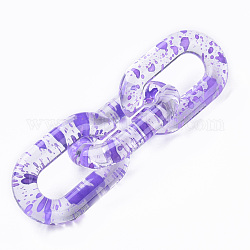 Anillos de acrílico transparente enlace, conectores de enlace rápido, para hacer cadenas de cable, oval, púrpura medio, 31x19.5x5mm, diámetro interior: 8x20 mm