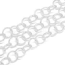 Несваренные алюминиевые цепи Роло, отрыгивающая цепь, светло-серые, 15.5x2 мм