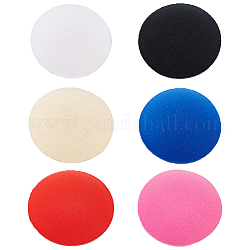 6 Stück 6 Farben Nylonstoff runder Fascinator-Hutsockel für Modewaren, Mischfarbe, 112x3 mm, 1 Stück / Farbe