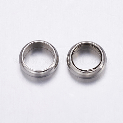 304 Stainless Steel Beads, Rondelle, Stainless Steel Color, 8x2.5mm, Hole: 6mm