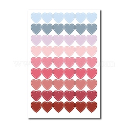 Pegatinas de papel adhesivo de corazón de color degradado, para scrapbooking, diario, planificador, sobre y cuadernos, color mezclado