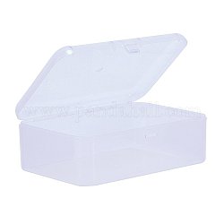 Прямоугольник пластиковые контейнеры для хранения бисера, прозрачные, 9x6x3.2 см