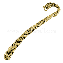 Tibetan Silver Bookmark, Lead Free and Cadmium Free, Alloy, Antique Golden, Nickel Free, about 12.3cm long, 2.6cm wide, 2.5mm thick, hole: 3.5mm