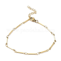 Placage ionique (ip) 304 bracelets de chaîne à maillons en acier inoxydable, or, 7-1/4 pouce (18.4 cm)
