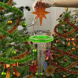 DIY Snowflake Wind Chime Making Kit, Christmas Theme, Including Silicone Molds, Nylon Monofilament Fishing Line, Plastic Beads, Aluminium Tubes, Mixed Color, 10~235x0.2~178x0.2~11mm