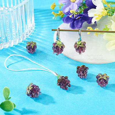 4pcs cuentas de lampwork hechas a mano&nbsp;LAMP-TA0002-24F-1