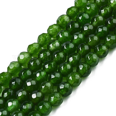 Natürliche weiße Jade Perlenstränge&nbsp;G-R344-4mm-15-1