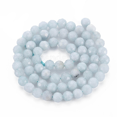 Natürliche Aquamarin Perlen Stränge&nbsp;G-Q951-01-6mm-1