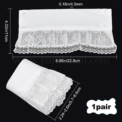 Women's Lace Cuff White Gloves