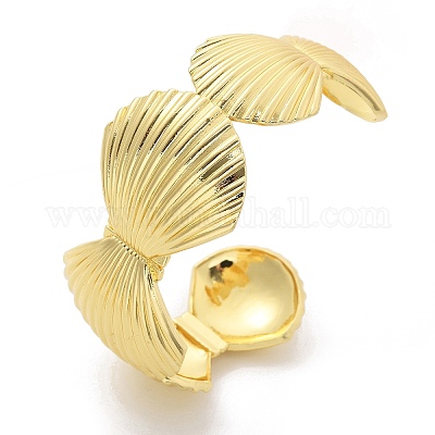 Braccialetti aperti in ottone per le donne&nbsp;BJEW-M091-02G-1