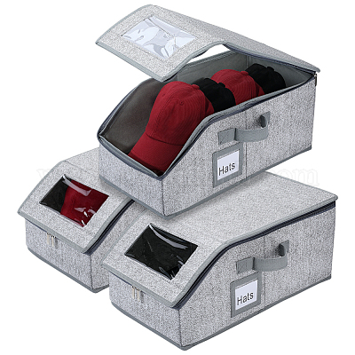 Cajas de almacenamiento organizadoras de sombreros de tela&nbsp;AJEW-WH0699-362-1