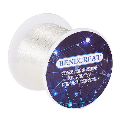 Shop BENECREAT 150m/roll 0.8mm Crystal Thread Elastic Cord Stretch Bracelet  Beads Fabric Crafting String (Clear) for Jewelry Making - PandaHall Selected
