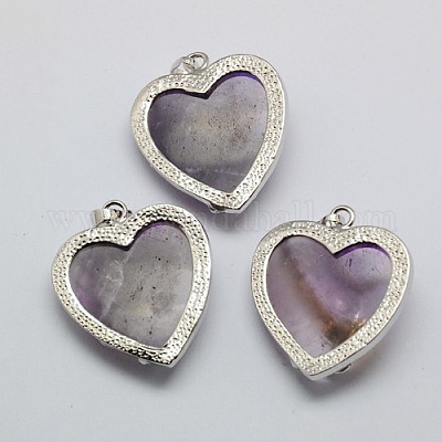 Herz natürliche Amethyst Anhänger&nbsp;GP356-4-1
