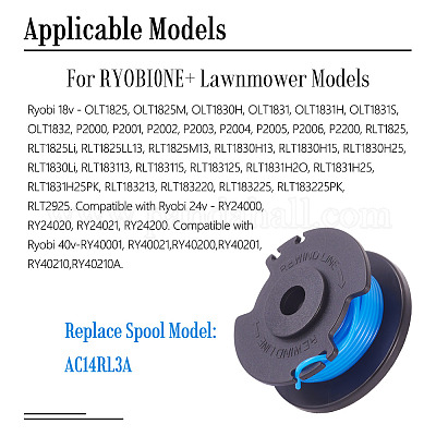 2 carrete de repuesto para recortadora de hilo AC14RL3A para Ryobi One+ 24V&nbsp;FIND-TAC0011-128A-1