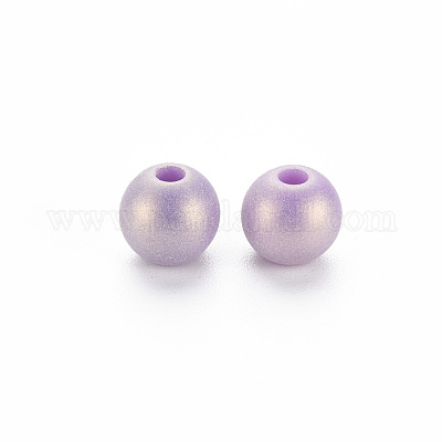 Sprühlackierte opake Acrylperlen&nbsp;ACRP-S679-B33-1
