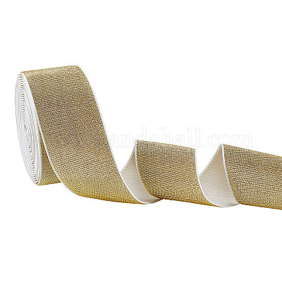 GOLD STRETCHABLE WIRED MESH RIBBON FOR BOWS - BY THE YARD