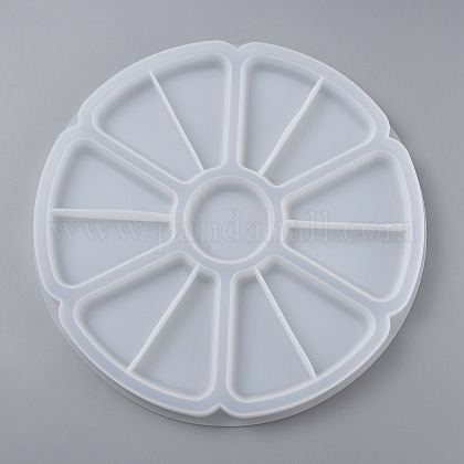 Diy7コンパートメントトレイシリコンモールド レジン型 キャンディー用 クッキー ナッツディップ チップ保管金型 花びら ホワイト 310x21mmの通販 Jp Pandahall Com