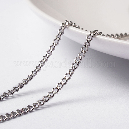 304 Stainless Steel Curb Chains Twisted Chains CHS-L014-14P-1