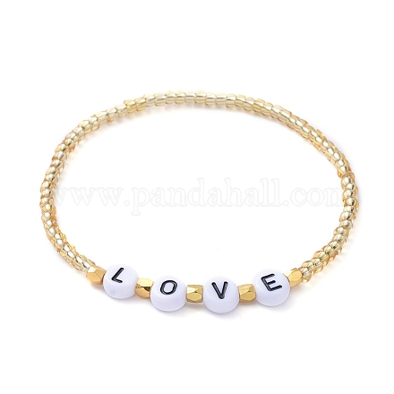 Glass Seed Beads Stretch Bracelets BJEW-JB05245-01-1