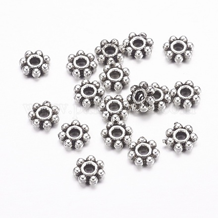Tibetan Style Alloy Daisy Spacer Beads LF0991Y-1