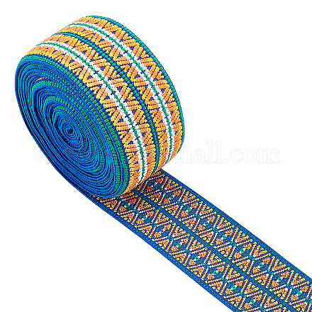 Chgcraft stile etnico ricamo cavo/fascia di gomma elastica in nylon piatto OCOR-CA0001-08-1