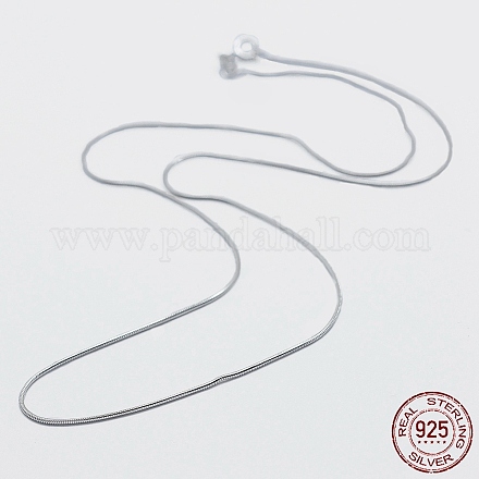 Rhodium Plated 925 Sterling Silver Chain Necklaces STER-F039-10P-1