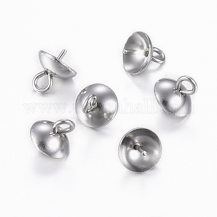 304 tasse en acier inoxydable perle peg bails pin pendentifs STAS-G161-27A-1