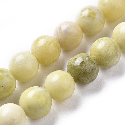 Natürlichen Oliven Jade Perlen Stränge G-F661-01-8mm-1
