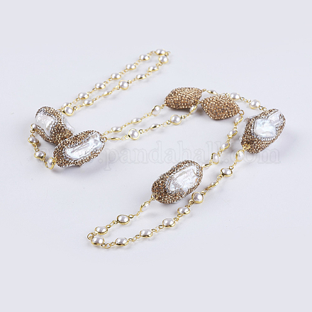 Shell collane di perle perline NJEW-P207-14-1