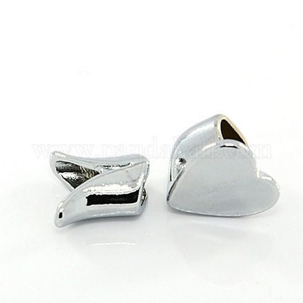 Platinum Tone Alloy Hook Clasps X-PALLOY-E225-P-1