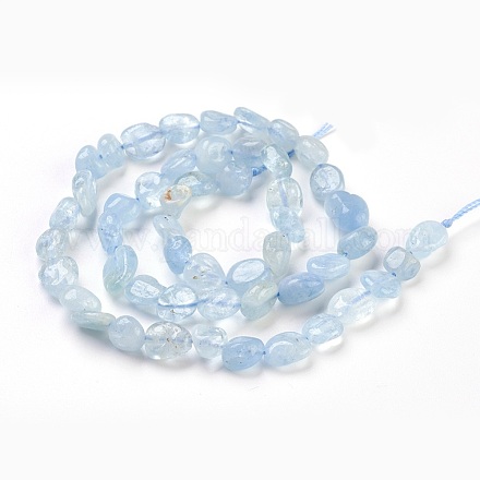 Chapelets de perles en aigue-marine naturelle X-G-F575-11-1