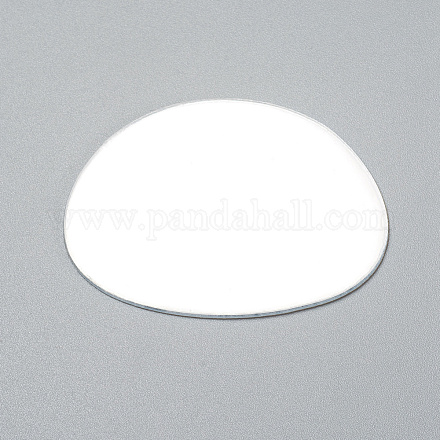 楕円形の鏡  猫型折りたたみコンパクトミラーカバー金型用  透明  40.5x54.5x1mm DIY-WH0170-52-1