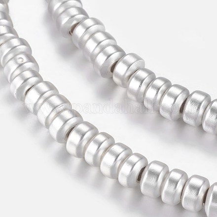 Chapelets de perles en hématite synthétique sans magnétiques G-P338-26B-2x3mm-MS-1