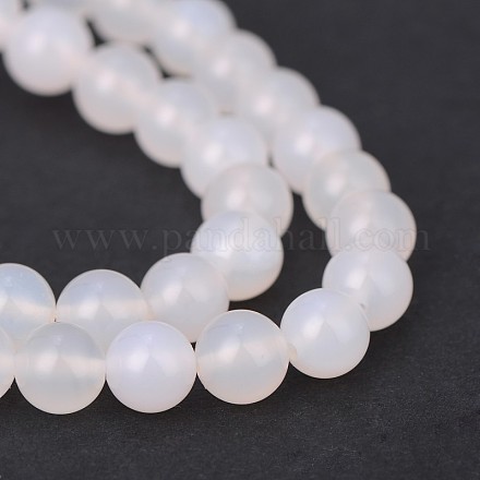 Natural Agate Round Beads Strand G-L089-12mm-06-1
