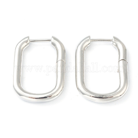 Brass Huggie Hoop Earrings EJEW-L234-027A-P-1