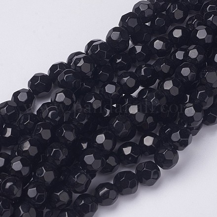 Chapelets de perles rondes en verre à facettes X-GF8mmC27-1