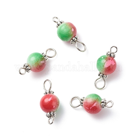 Spray Painted Resin Connector Charms PALLOY-JF01871-02-1