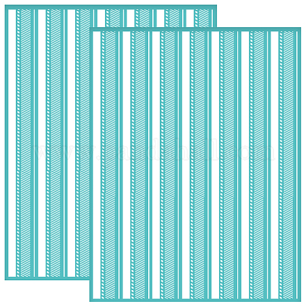 OLYCRAFT 2Pcs 8.6x11 Inch Stripe Theme Self-Adhesive Silk Screen Printing Stencil Diagonal Stripe Silk Screen Stencil Buffalo Plaid Reusable Mesh Stencils Transfer for DIY T-Shirt Fabric Painting DIY-WH0338-159-1